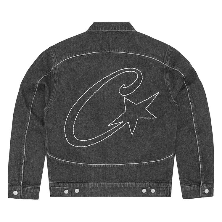 Corteiz Black C-Star Stitch Down Denim Jacket