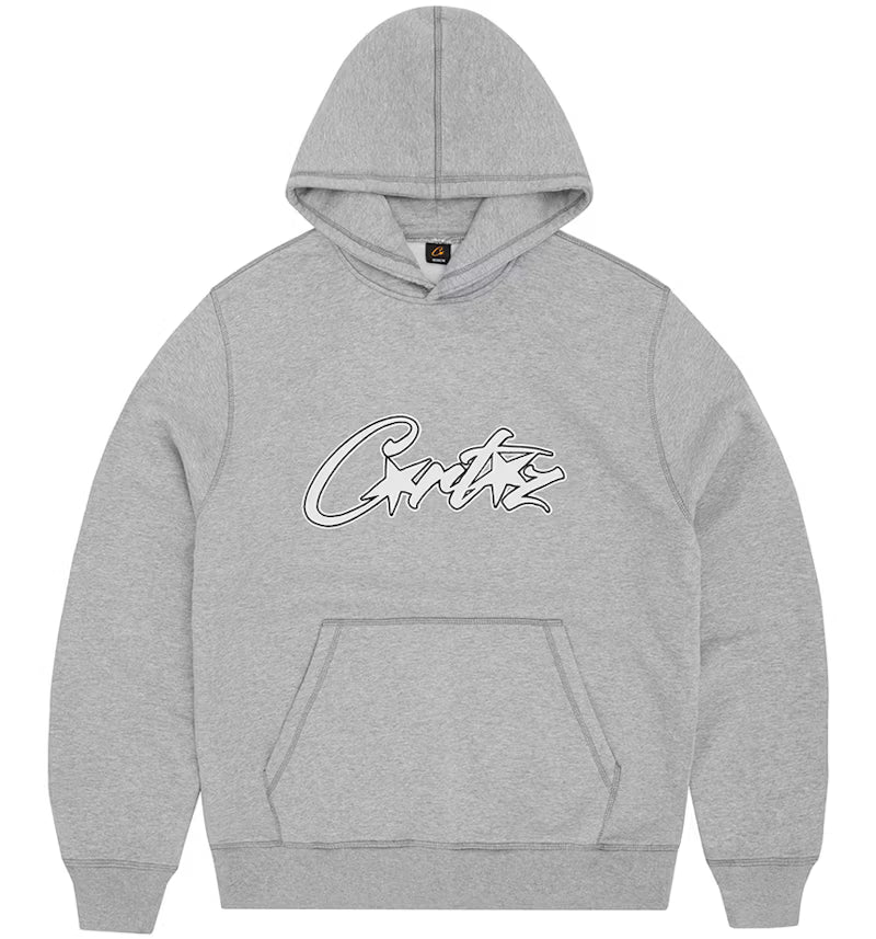 Corteiz Allstarz Satin Grey Hoodie