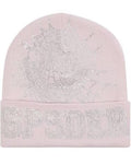 Sp5der Pink Rhinestone Spiderweb Beanie