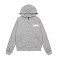 Corteiz Island Puff Print Zip-Up Hoodie-Gray