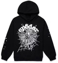 Black Websuit Sp5der Hoodie-White