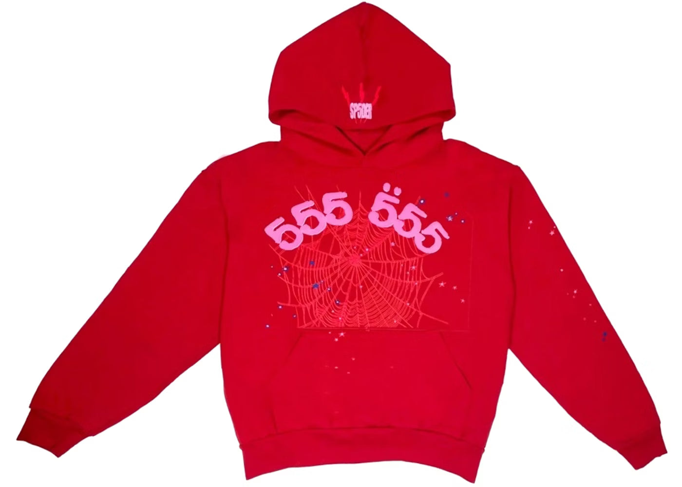 Red 555 Sp5der Hoodie